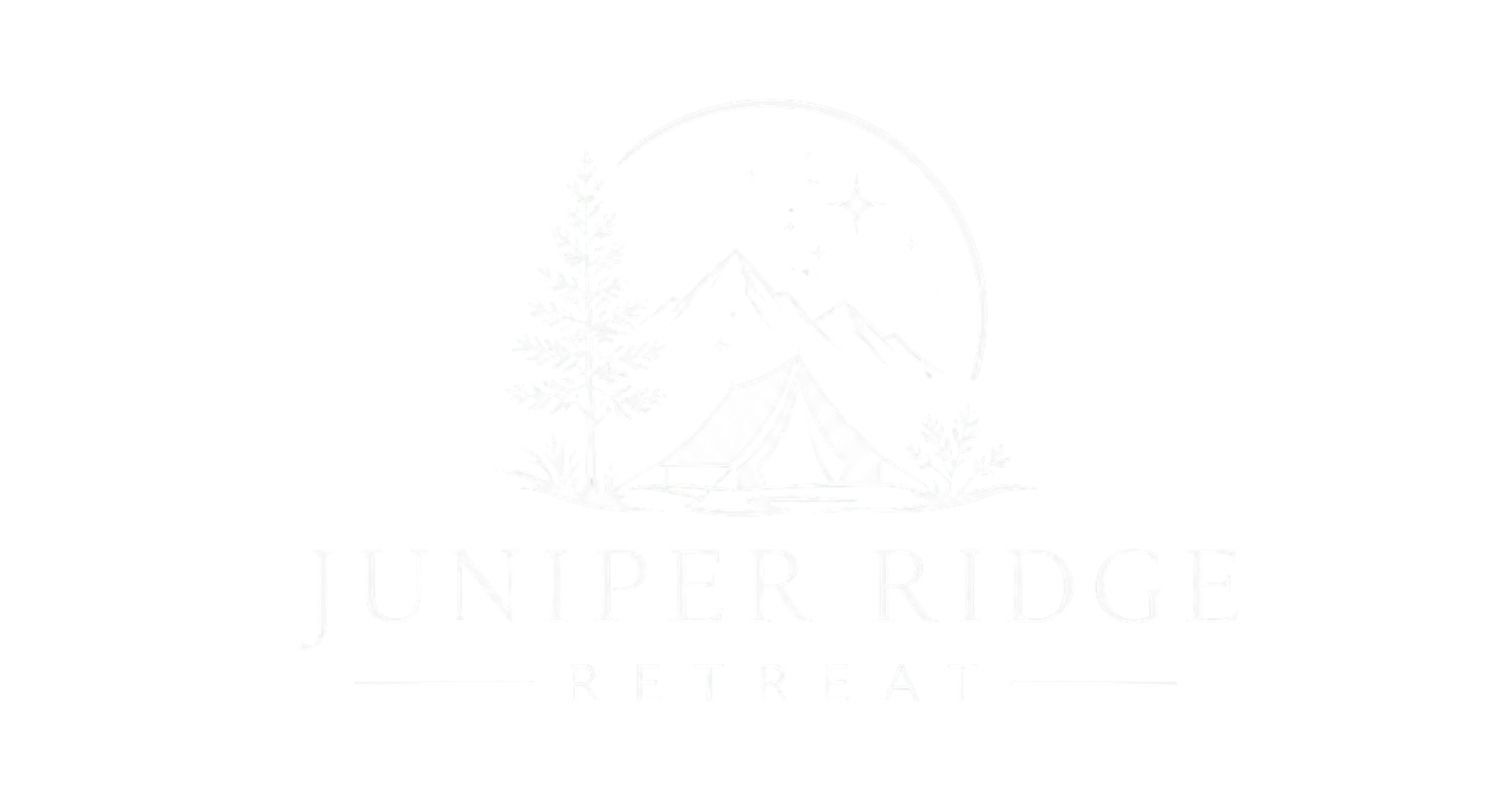 Juniper Ridge Retreat transparent white logo