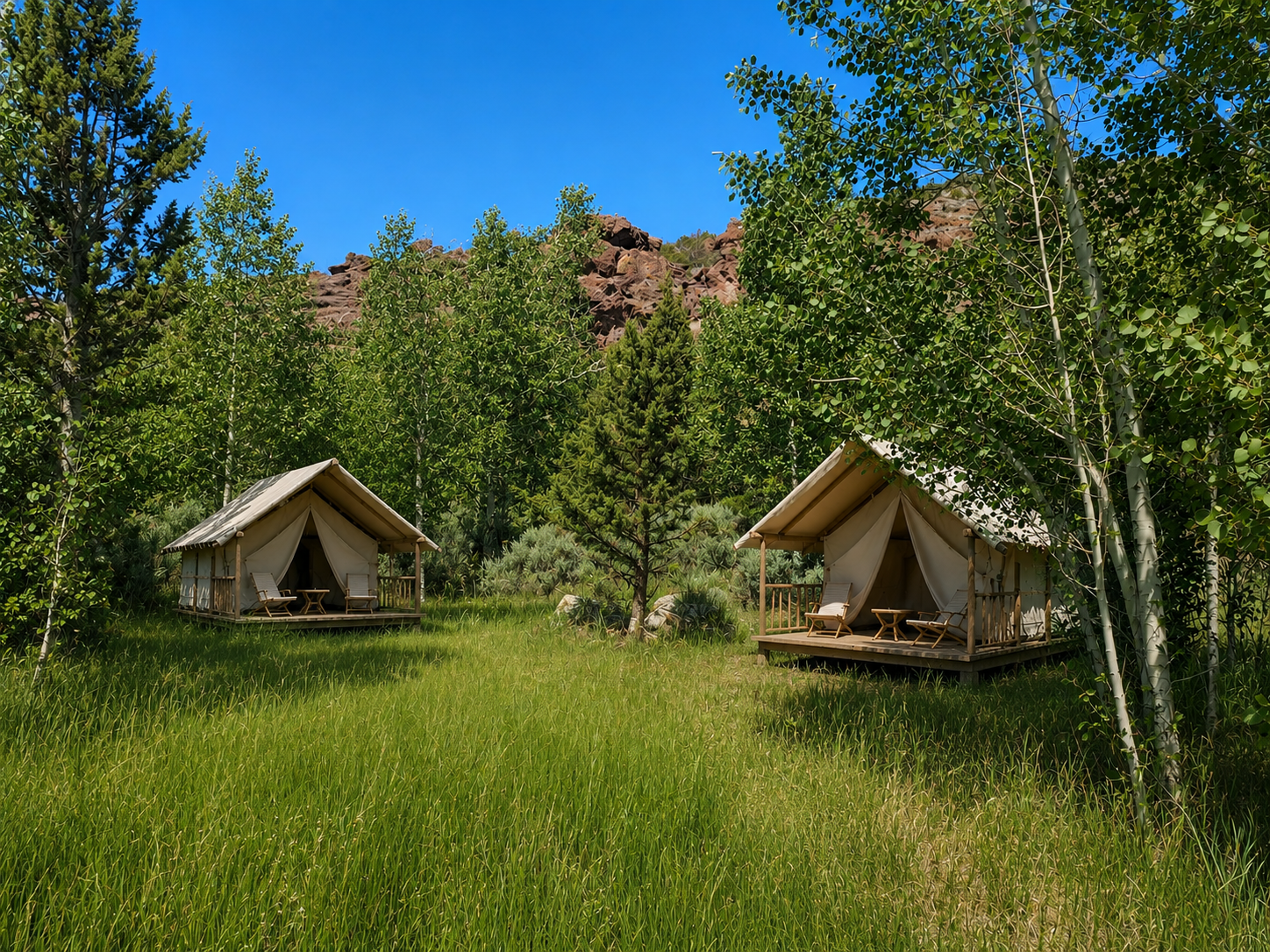 Serene glamping retreat in the woods